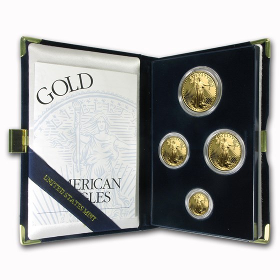 1995-W 4-Coin Proof Gold American Eagle Set (w/Box & COA) 1995-W 4-Coin Proof Gold American Eagle Set (w/Box & COA)
